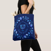 Hanukkiah Happy Hanukkah Jewish Holiday Menorah Tote Bag (Dichtbij)