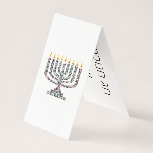 Hanukkiah met de Duitse steenlongish Hanukkah Card Kaart (Voorkant)
