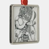 Hanuman, aap God Metalen Ornament (Rechts)
