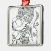 Hanuman, aap God Metalen Ornament (Links)