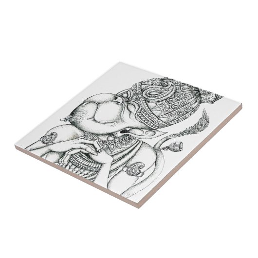 Hanuman, aap God Tegeltje (Zijkant)