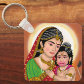 Hanuman & Anjana Mata Sleutelhanger (Voorkant)