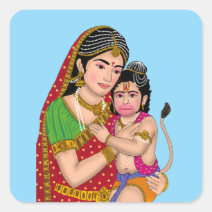 Hanuman & Anjana Mata Stickers