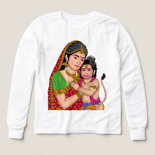 Hanuman & Anjana Mata T-shirt (Voorkant)