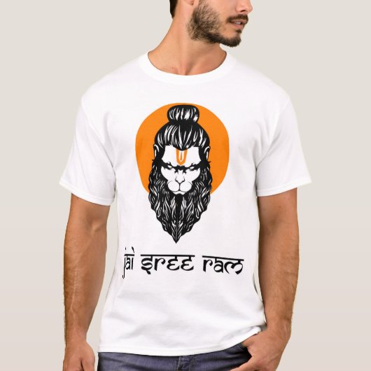 Hanuman Jai Shree Ram T-shirt (Voorkant)