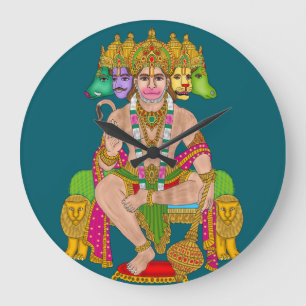 Hanuman Ji Clock Hindoe Lord Hanuman Spiritueel Grote Klok