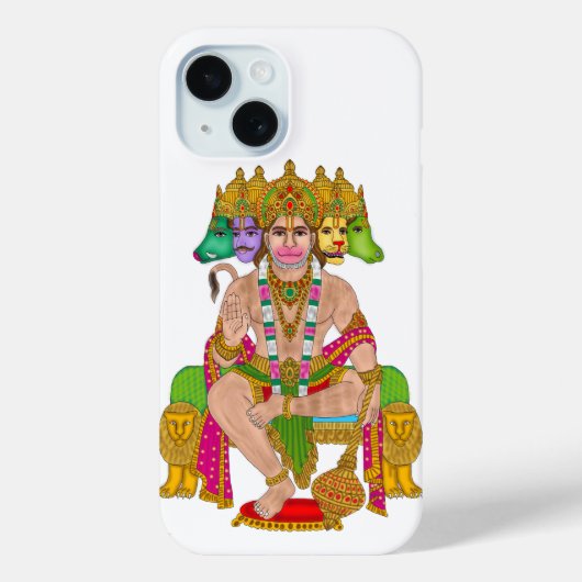 Hanuman Ji Phone Hoesje | Hindoe Lord Hanuman Spir (Achterkant)