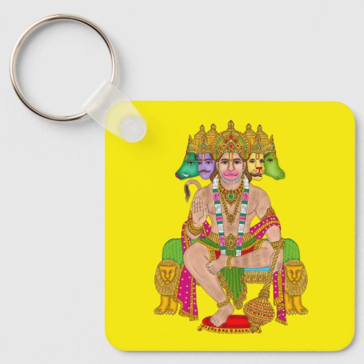 Hanuman Ji Sleutelhanger | Hindoe Lord Hanuman Spi (Voorkant)