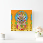 Hanuman Ji Square Clock | Hindu Lord Hanuman Spiri Vierkante Klok (Huis)