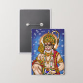 Hanuman-knop Button (Voorkant / Achterkant)