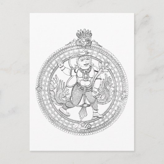 Hanuman Monkey God Briefkaart (Voorkant)