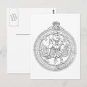 Hanuman Monkey God Briefkaart (Voorkant / Achterkant)
