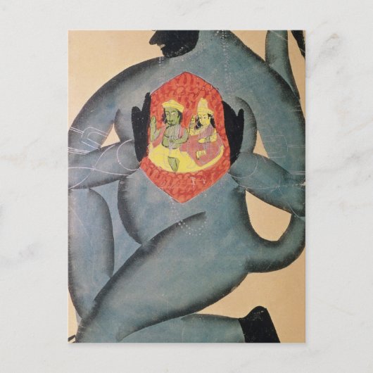 Hanuman onthult Rama en Sita Briefkaart (Voorkant)