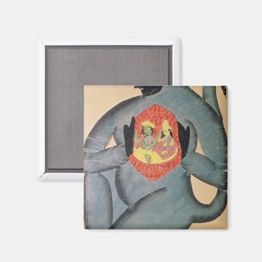 Hanuman onthult Rama en Sita Magneet (Voorkant / Achterkant)