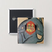 Hanuman onthult Rama en Sita Vierkante Button 5,1 Cm (Voorkant /achterkant)