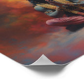 Hanuman Pastel Regenboog Kleur Splash Schilderkuns Poster (Hoek)