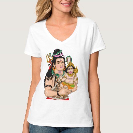 Hanuman & Shiva T-shirt (Voorkant)
