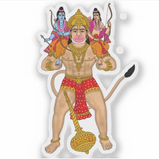 Hanuman Sticker (Voorkant)