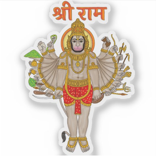 Hanuman Sticker (Voorkant)