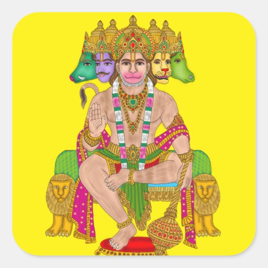 Hanuman Sticker | Hindu Lord Hanuman Spirituele ku (Voorkant)