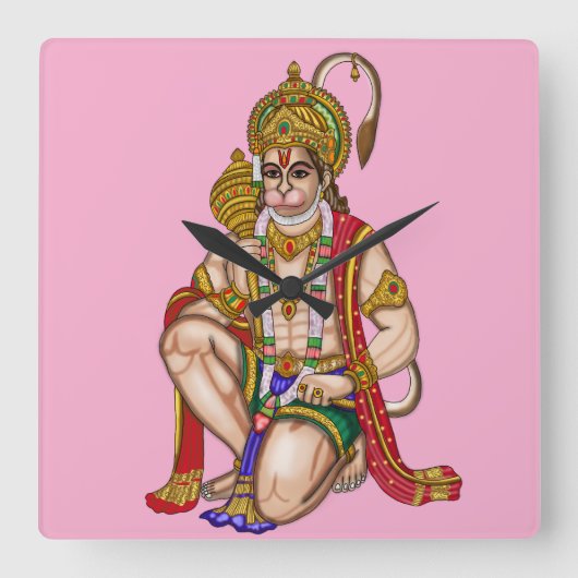 Hanuman wandklok (Voorkant)