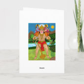 Hanuman wenskaart kaart (Achterkant)