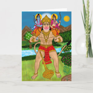 Hanuman wenskaart kaart