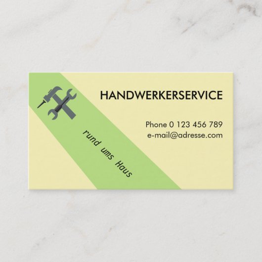 hanwerkerservice visitekaartje (Voorkant)