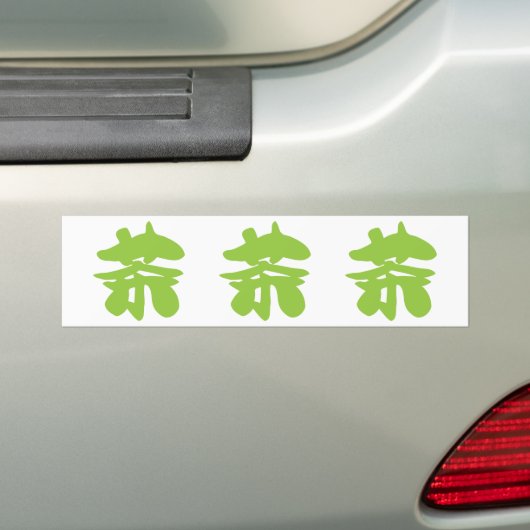 Hanzi/Kanji Language Character Chinese Tea Bumpersticker (Op auto)