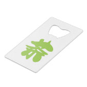Hanzi/Kanji Language Character Chinese Tea Creditkaart Flessenopener (Achterkant Gekanteld)