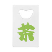 Hanzi/Kanji Language Character Chinese Tea Creditkaart Flessenopener (Achterkant)