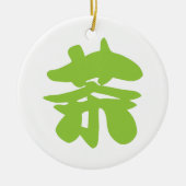 Hanzi/Kanji Language Character Chinese Tea Keramisch Ornament (Voorkant)