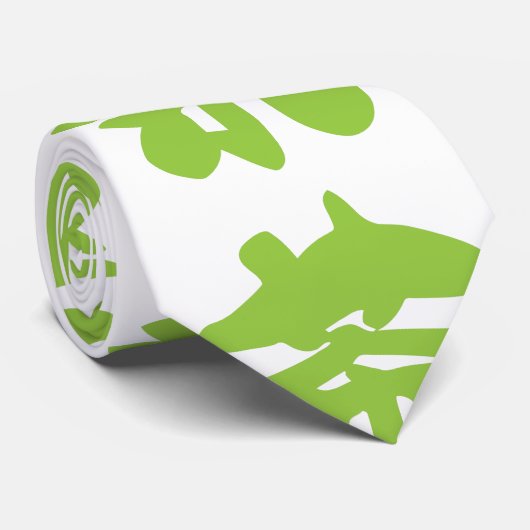 Hanzi/Kanji Language Character Chinese Tea Stropdas (Opgerold)