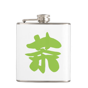 Hanzi / Kanji-taal karakter Chinese thee Heupfles