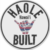 HAOLE BOUWDE TRIBAL HI vlag SHAKA HAWAII Sticker (Voorkant)
