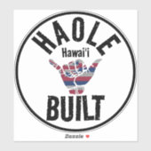 HAOLE BOUWDE TRIBAL HI vlag SHAKA HAWAII Sticker (Vel)