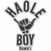 HAOLE BOY SHAKA HAWAII STICKER (Voorkant)