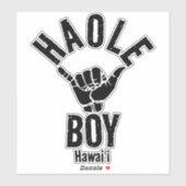 HAOLE BOY SHAKA HAWAII STICKER (Vel)