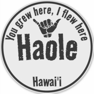 HAOLE - JE BENT HIER GEGROEID, IK VLOOG HIER SHAKA STICKER
