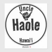 HAOLE OOM SHAKA HAWAII STICKER (Vel)