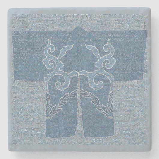 Haori - indigo stenen onderzetter (Voorkant)