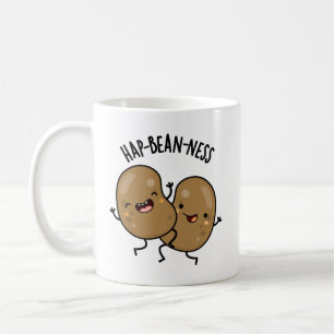 Hap-bean-ness Grappige bonen Puns Koffiemok