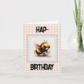 Hap Bee Birthday Kaart (Voorkant)
