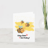 Hap-Bee Puns Verjaardag Kaart (Voorkant)
