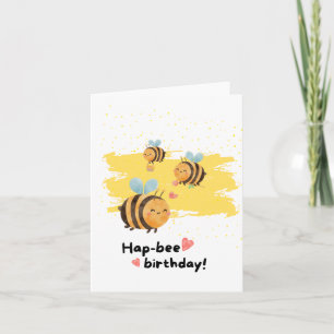 Hap-Bee Puns Verjaardag Kaart