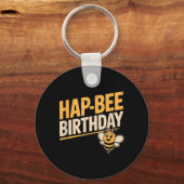 Hap-Bee Verjaardag Grappig Bij Liefhebber Mannen V Sleutelhanger (Voorkant)