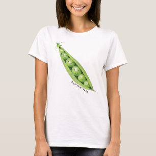 Hap-erwtenheid Groene zoete erwten in een peul T-shirt