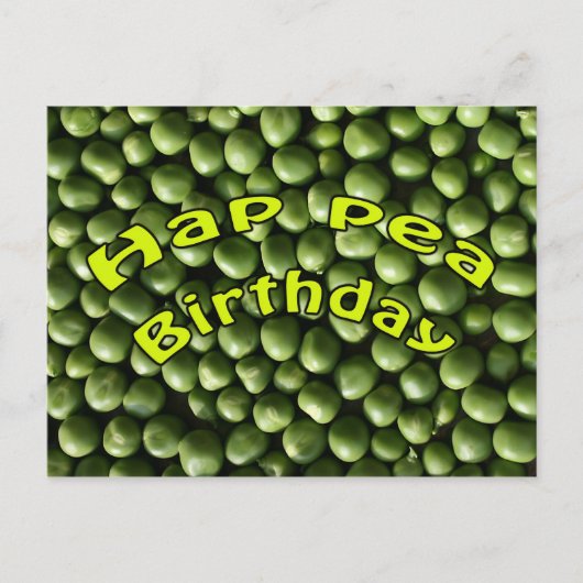 Hap Pea Birthday Briefkaart (Voorkant)