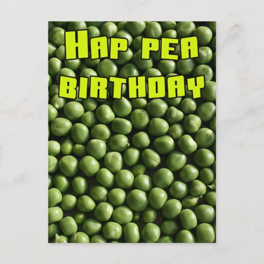 Hap Pea Birthday Briefkaart (Voorkant)
