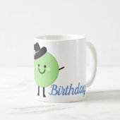 Hap-pea Birthday Cadeaus Mannelijke erwt Koffiemok (Voorkant rechts)
